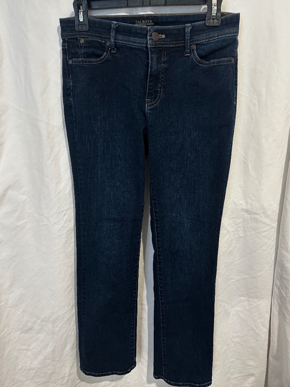 Talbots "Flawless Five-Pocket" Petites Size 4P Dark Wash Denim